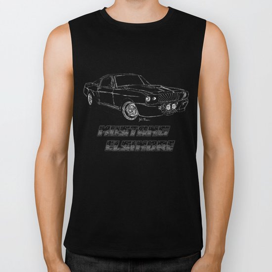 Mustang Elsinore line drawing Biker Tank