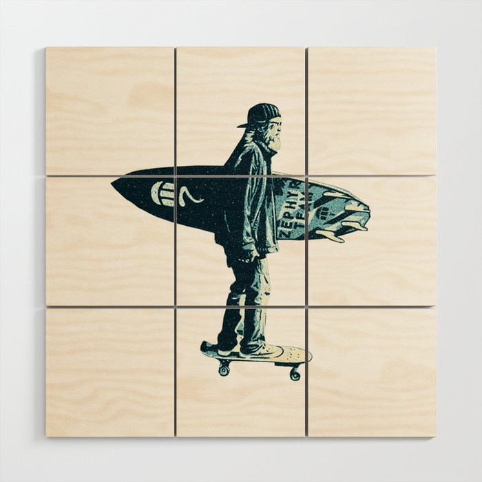 Skateboarding Wood Wall Art