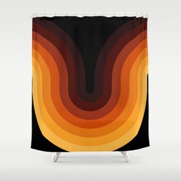 Retro Wave Shower Curtain