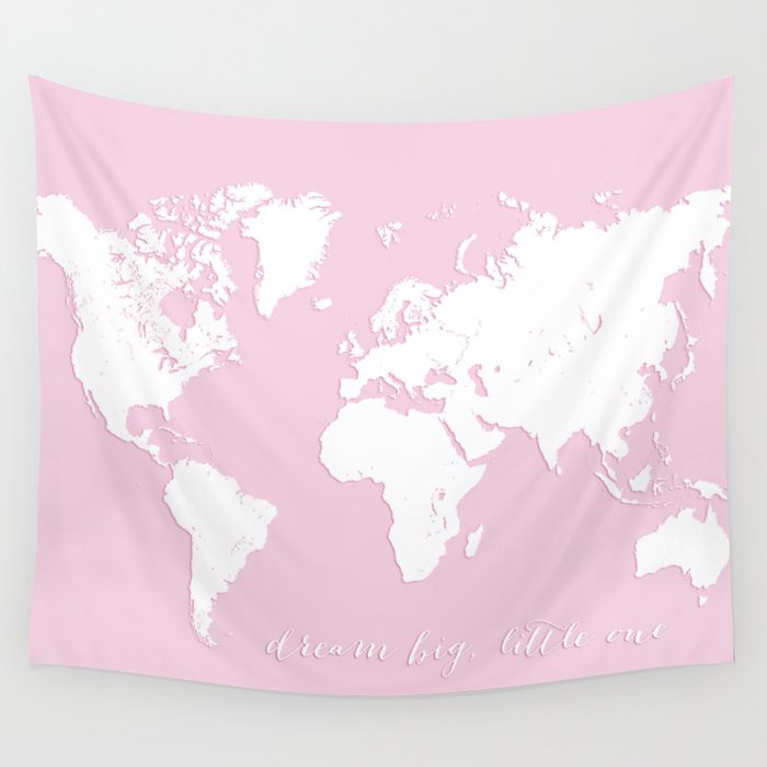 Pink map tapestry deals
