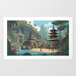 Bali landscape Art Print