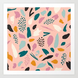 Pink abstraction Art Print