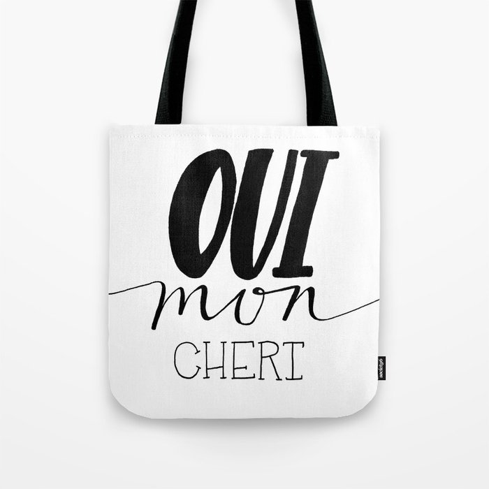 Ordliste dominere Tilbagebetale Oui Mon Cheri Print Tote Bag by Voilà Paper Co. | Society6