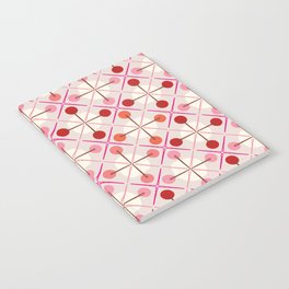 Crosses & Dots (red + pink) Notebook
