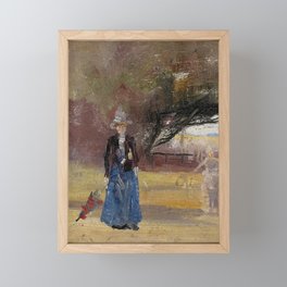  Miss Raynor in the park -  Charles CONDER Framed Mini Art Print