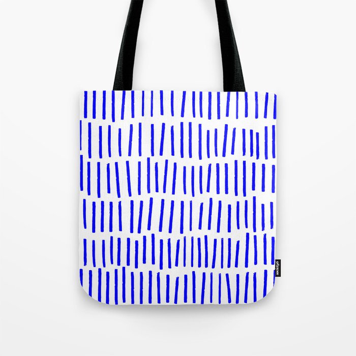 Blue Scandi Paint Print Tote Bag by Lily and Rose | Society6