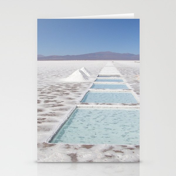 Argentina Photography - Salinas Grandes Under The Blue Sky Stationery Cards