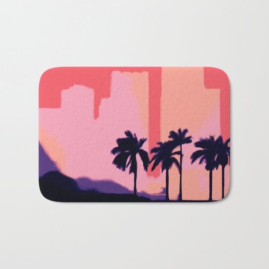 Sunset Time in Miami Bath Mat