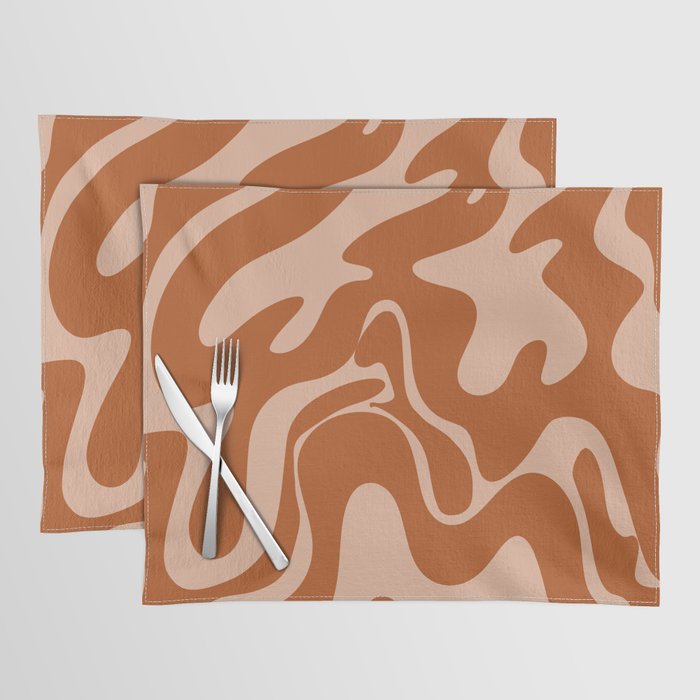 35 Abstract Liquid Swirly Shapes 220725 Valourine Digital Design  Placemat