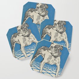 Vintage American Bulldog Illustration (1912) Coaster