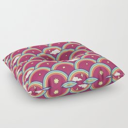 Rainbow GRAPE Floor Pillow