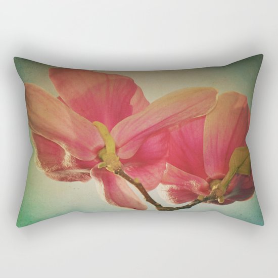 Vintage Spring Flowers Rectangular Pillow