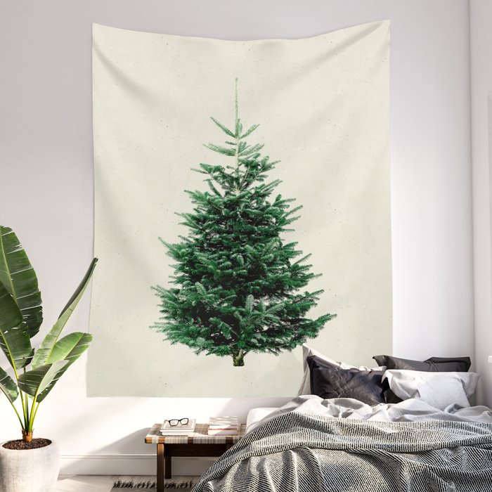 Christmas tree a stylish alternative to a traditional one. Wall