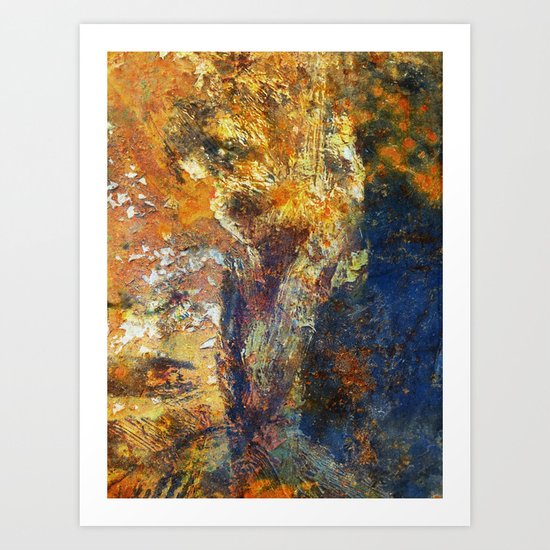 Yellow and Blue Wall Art Print