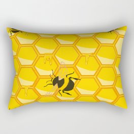 Busy Bees Honeycomb Rectangular Pillow