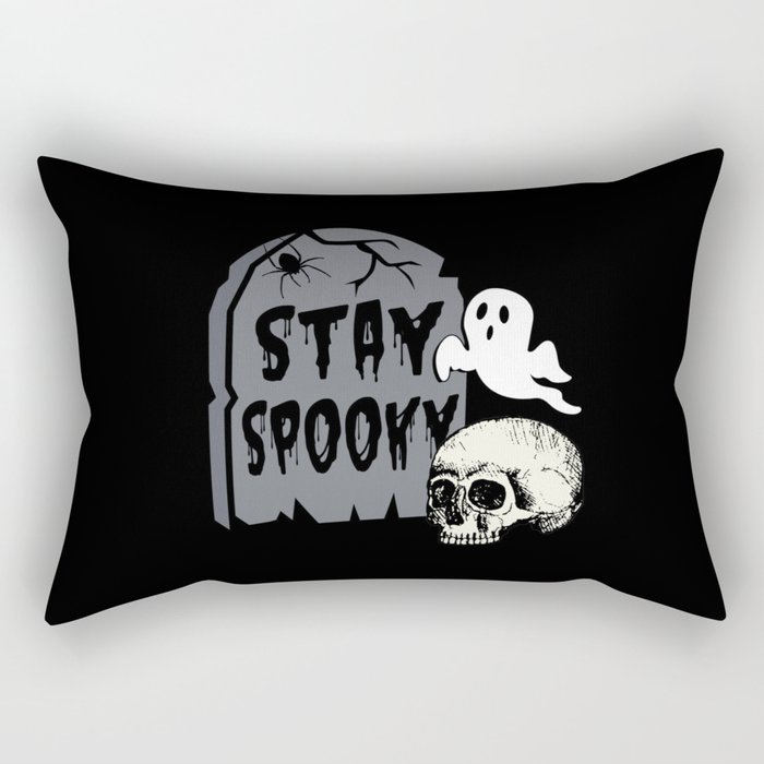 Halloween tombstonbe with ghosts spooky Rectangular Pillow