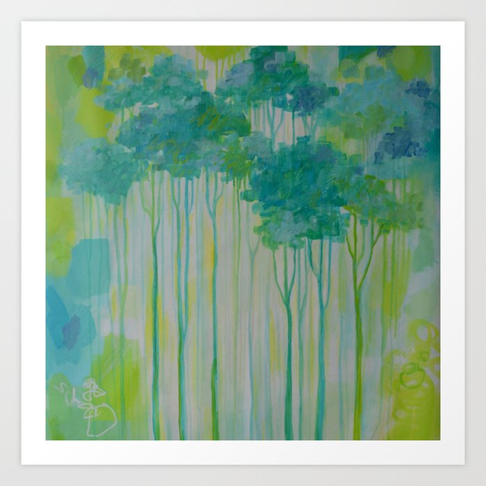 Whimsical Forest 06 Art Print By Artistreneemak Society6 Art painting art painting oil wall art painting oil painting on canvas painting beautiful paintings original landscape painting winter forest forest painting. society6