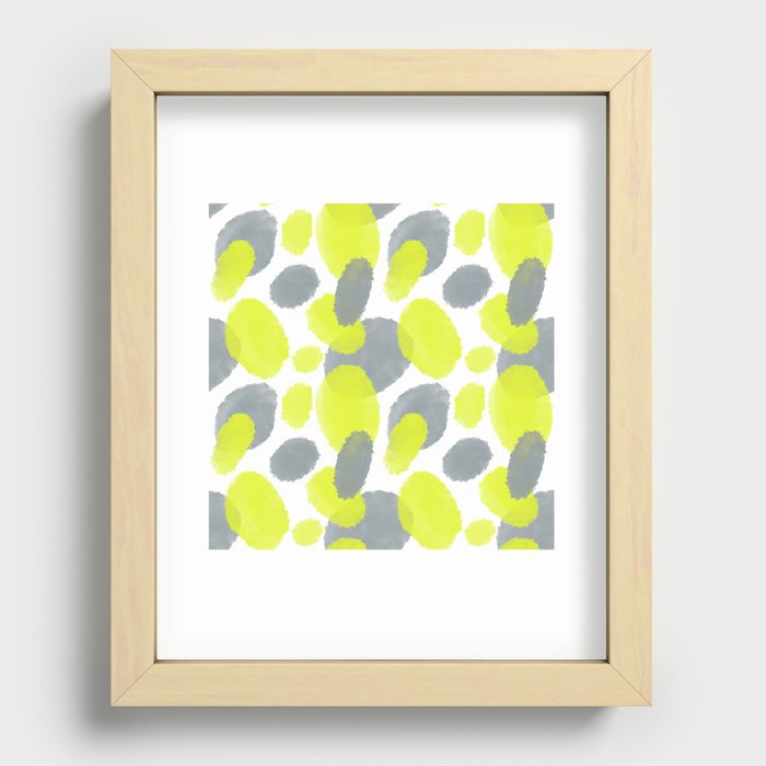 Pebbles repeat pattern in Pantone 2021 Colors Recessed Framed Print