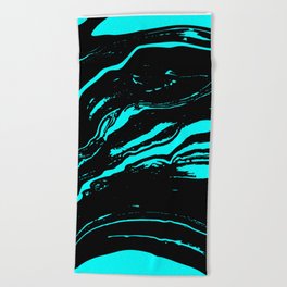 Turquoise marble Beach Towel