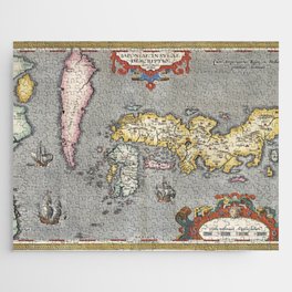Map of Japan - Ortelius - 1603 Vintage pictorial map Jigsaw Puzzle