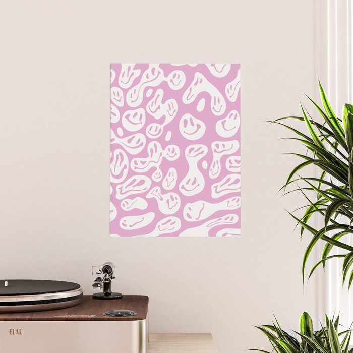 Pastel purple cow print aesthetic pattern  Poster for Sale by