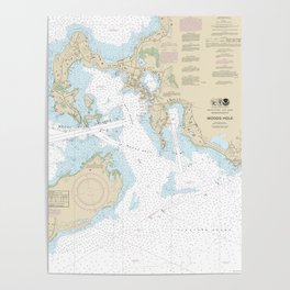 Woods Hole Massachusetts Nautical Chart 13235 Poster