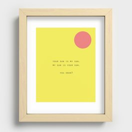 THE SUN Recessed Framed Print