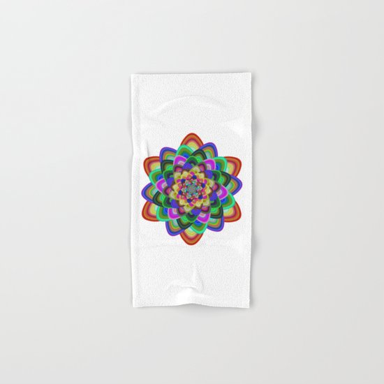 Hexagonal flower Hand & Bath Towel