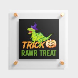 Trick Rawr Treat Halloween T-Rex Funny Dinosaur Floating Acrylic Print
