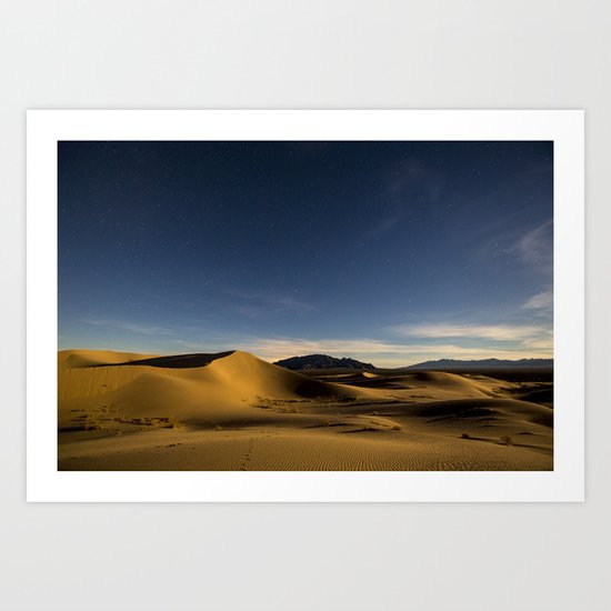 Sand Dunes & Night Sky Art Print