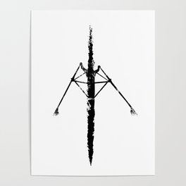 Rowing in ink Poster