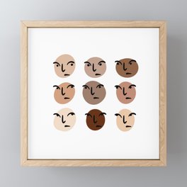 Colorful Faces Framed Mini Art Print