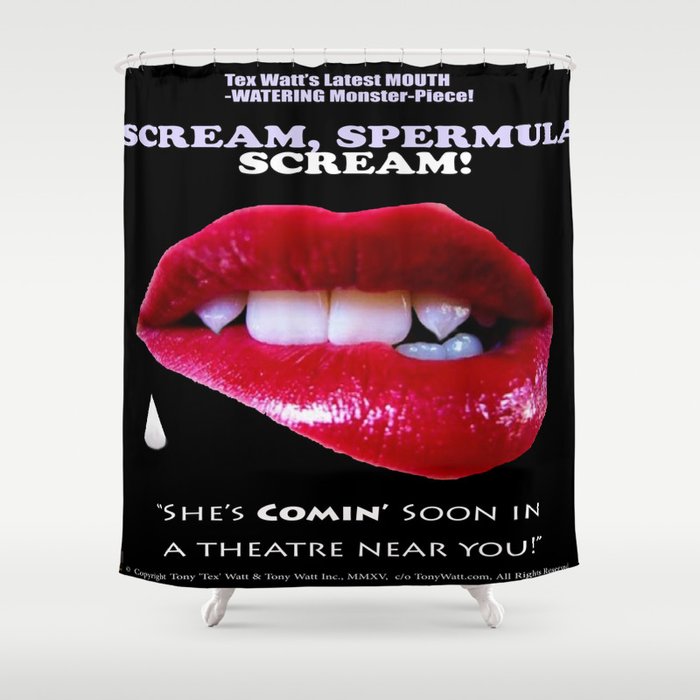 Scream Spermula Scream Sneak Peak Movie Poster Art Shower Curtain By Texwatt Society6