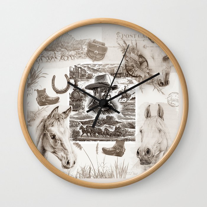 Country Western Wall Clock