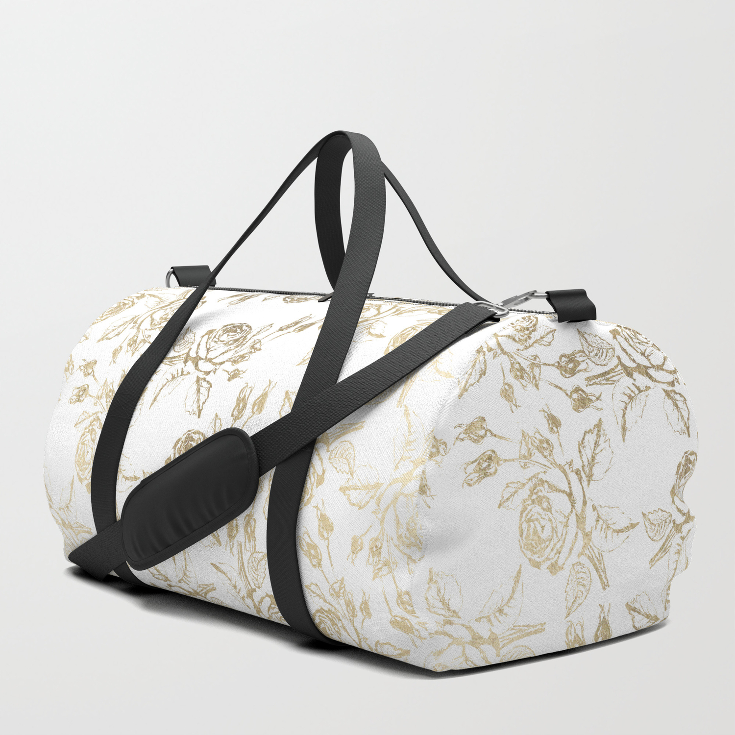 vintage floral duffle bag