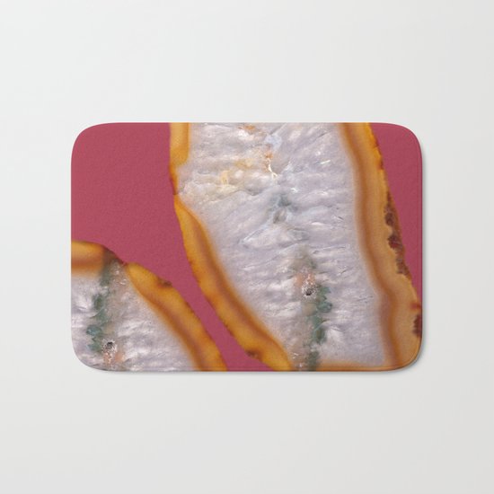 Agate Translucent #Yellow #Orange #4 #decor #art #society6 Bath Mat