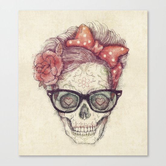Hipster Girl is Dead Canvas Print