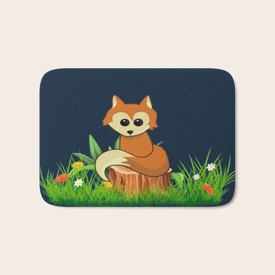 Fox Pose Bath Mat