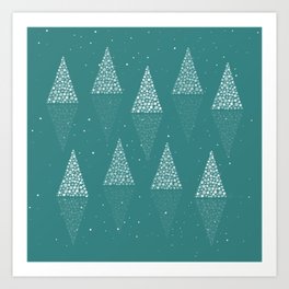 Winter forest - harmony Art Print