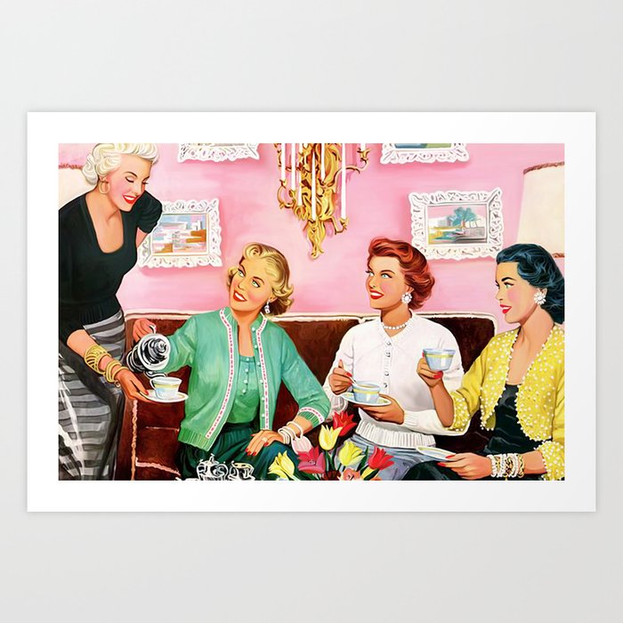 1950 Afternoon Tea Ladies  Art Print