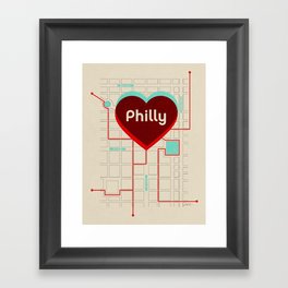 Philly In Transit Framed Art Print