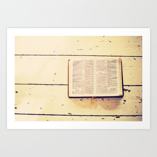 Reading the Psalms Art Print
