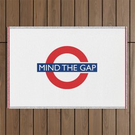 London Underground Mind The Gap Outdoor Rug