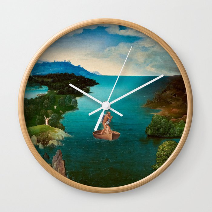 Charon Crossing the River Styx by Joachim Patinir Wall Clock