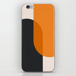 Mid-Century Modern Arches Orange + Black iPhone Skin