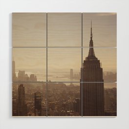 Manhattan skyline New York skyscrapers/ travel photography/ Fine art print Wood Wall Art