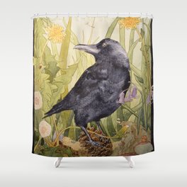 Canuck the Crow Shower Curtain
