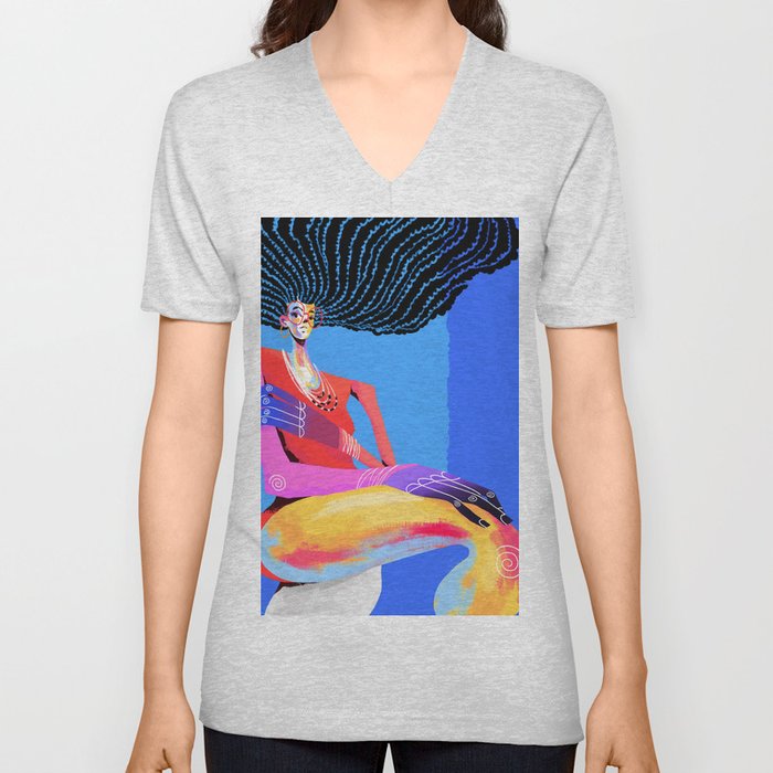 Fashion Illustration | Modern Art V Neck T Shirt