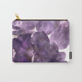 Purple geranium blossom flowers grunge texture close-up Carry-All Pouch