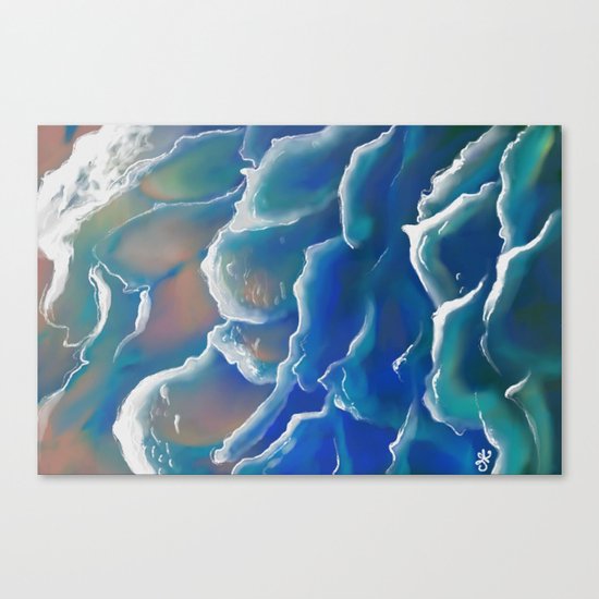 Water Coloring Time for Sea Canvas Print